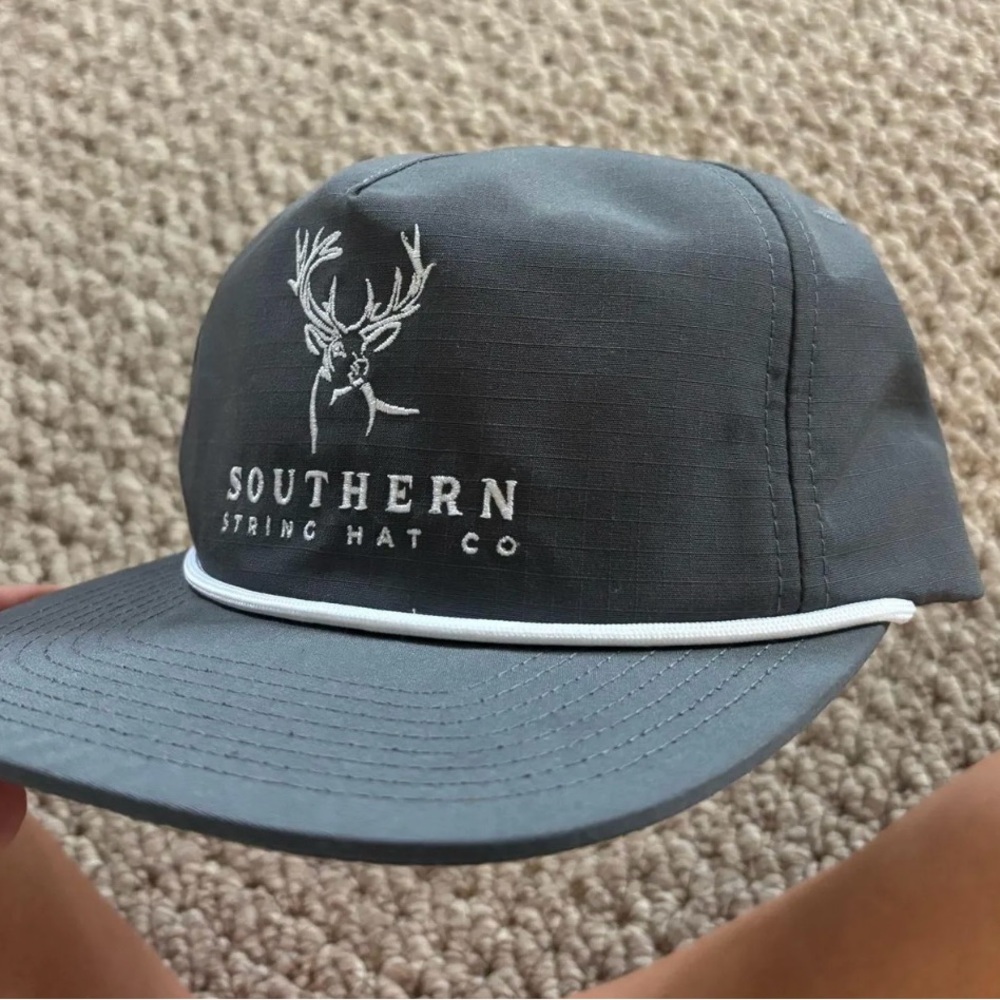 Southern String Hat Co Gray Cap with White Embroidery